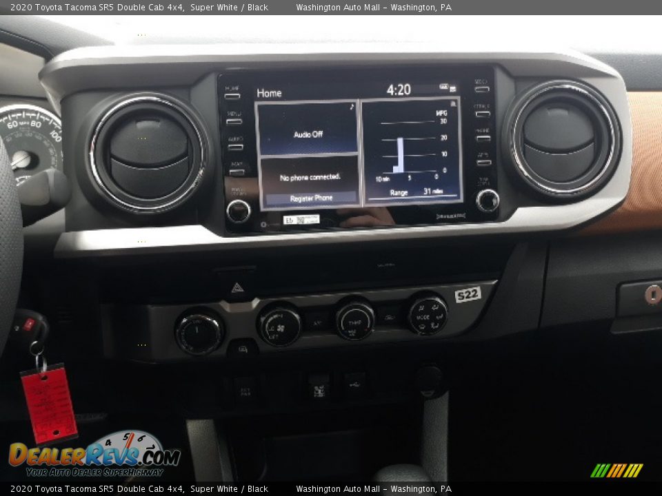 2020 Toyota Tacoma SR5 Double Cab 4x4 Super White / Black Photo #11
