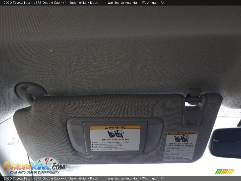 2020 Toyota Tacoma SR5 Double Cab 4x4 Super White / Black Photo #19