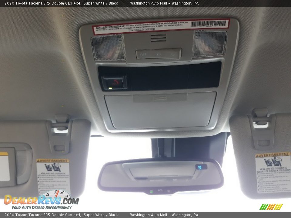 2020 Toyota Tacoma SR5 Double Cab 4x4 Super White / Black Photo #20