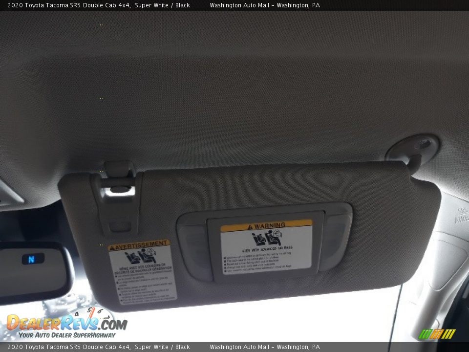 2020 Toyota Tacoma SR5 Double Cab 4x4 Super White / Black Photo #21