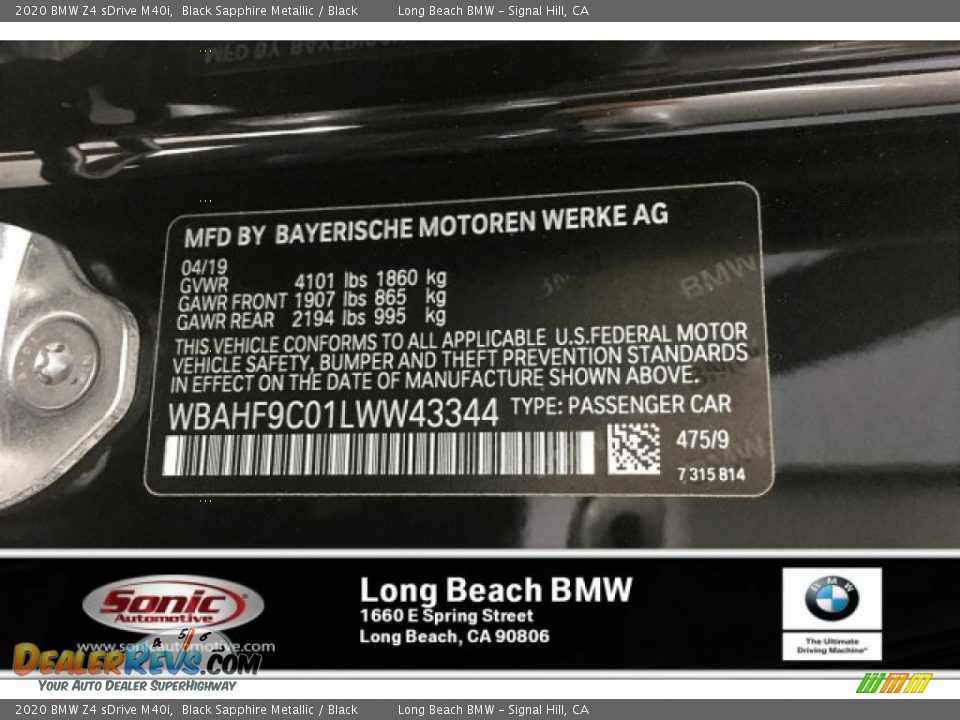 2020 BMW Z4 sDrive M40i Black Sapphire Metallic / Black Photo #11