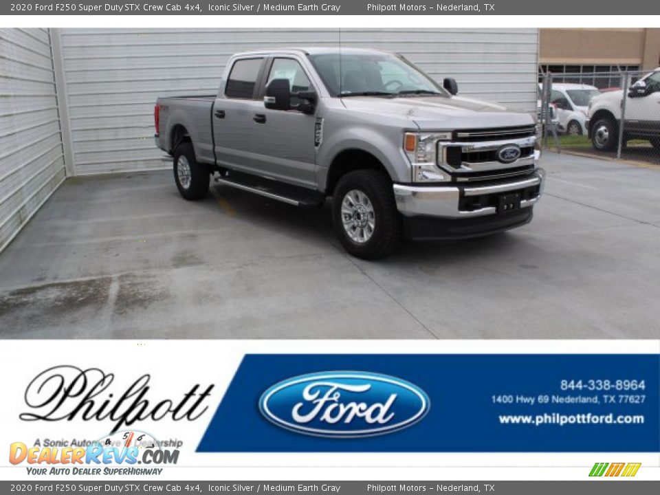 2020 Ford F250 Super Duty STX Crew Cab 4x4 Iconic Silver / Medium Earth Gray Photo #1