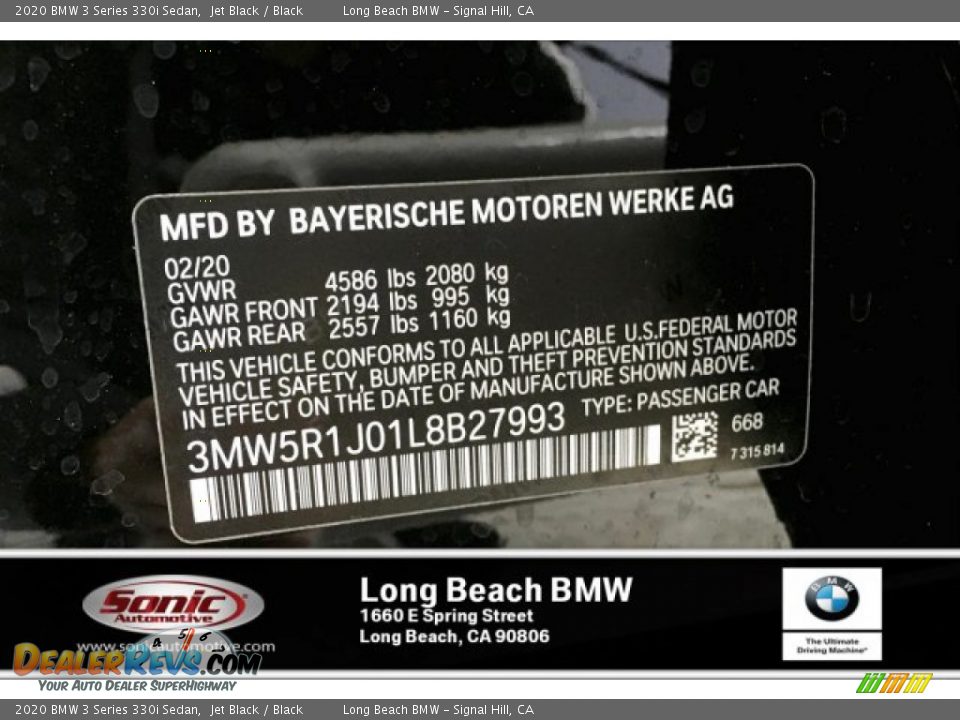 2020 BMW 3 Series 330i Sedan Jet Black / Black Photo #11