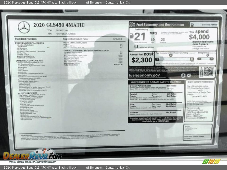 2020 Mercedes-Benz GLS 450 4Matic Black / Black Photo #10