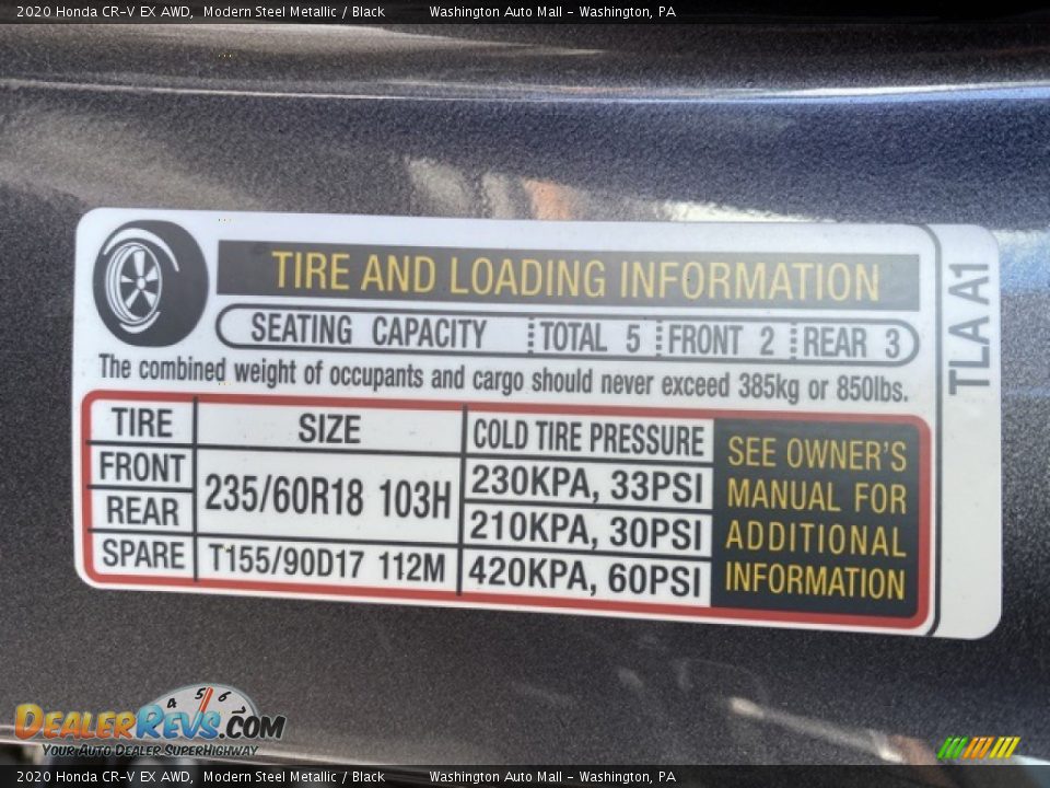 2020 Honda CR-V EX AWD Modern Steel Metallic / Black Photo #8