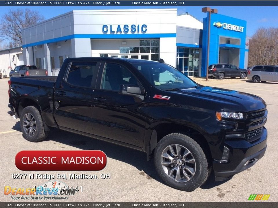 2020 Chevrolet Silverado 1500 RST Crew Cab 4x4 Black / Jet Black Photo #1