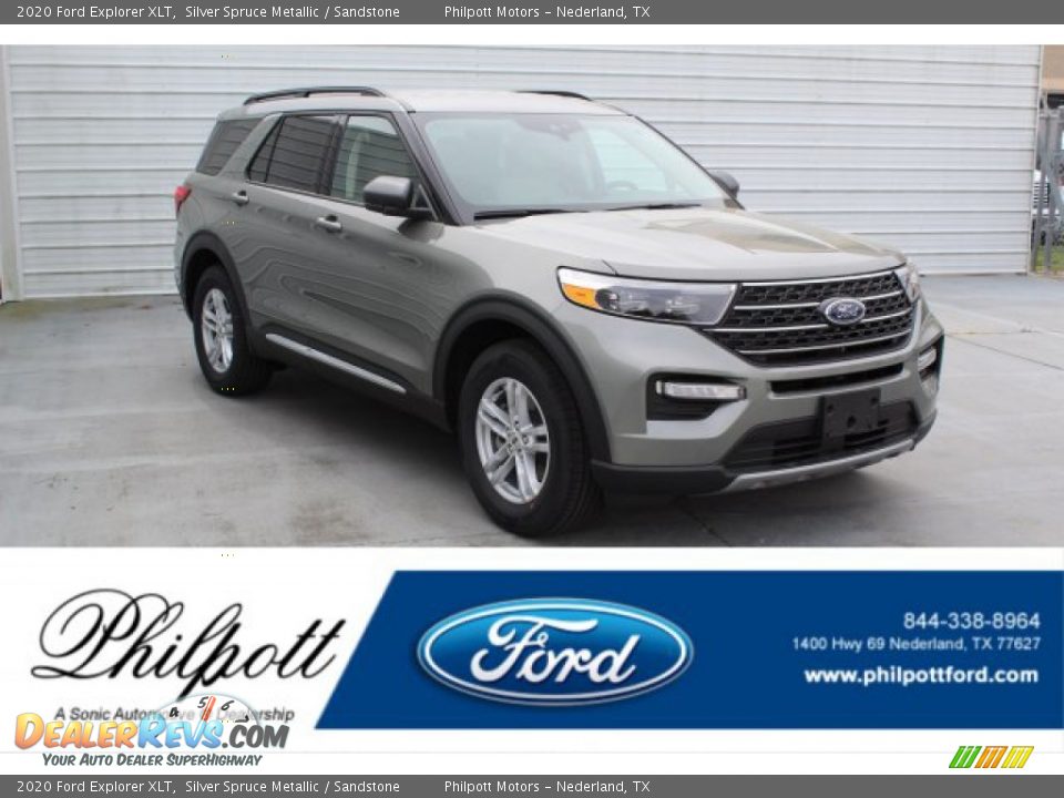 2020 Ford Explorer XLT Silver Spruce Metallic / Sandstone Photo #1