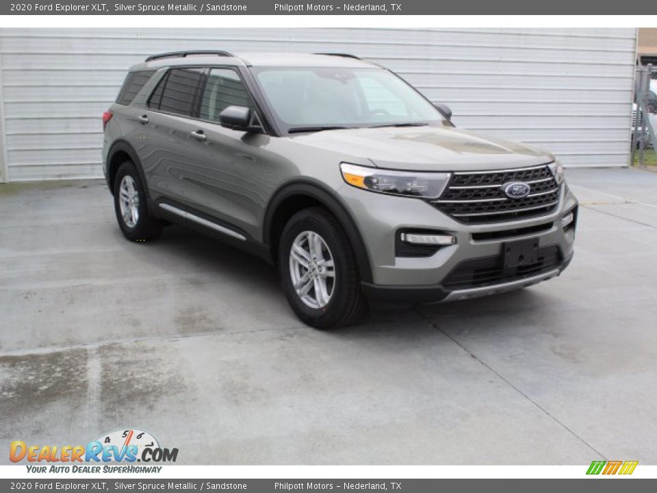 2020 Ford Explorer XLT Silver Spruce Metallic / Sandstone Photo #2