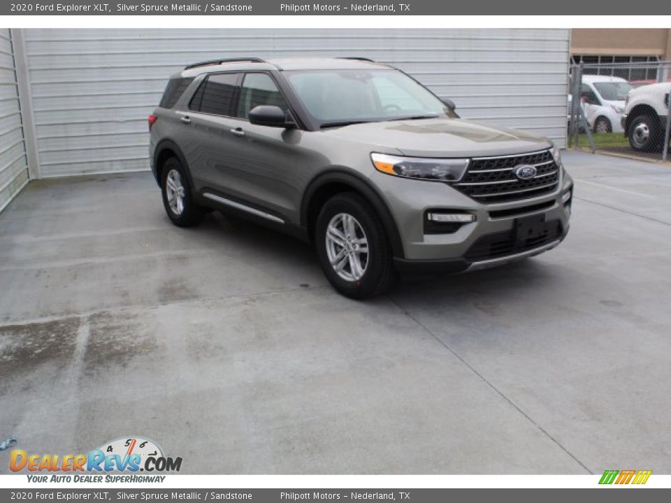 2020 Ford Explorer XLT Silver Spruce Metallic / Sandstone Photo #2