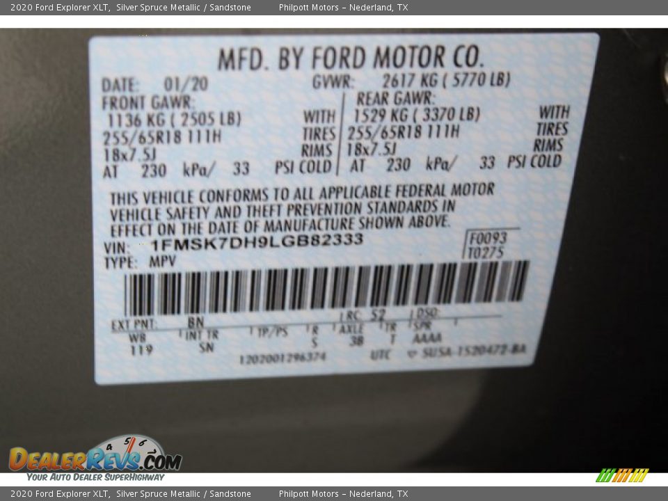 2020 Ford Explorer XLT Silver Spruce Metallic / Sandstone Photo #25