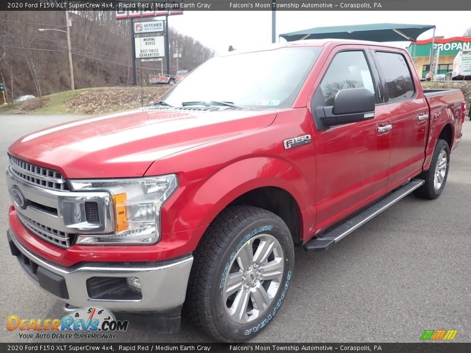 2020 Ford F150 XLT SuperCrew 4x4 Rapid Red / Medium Earth Gray Photo #4