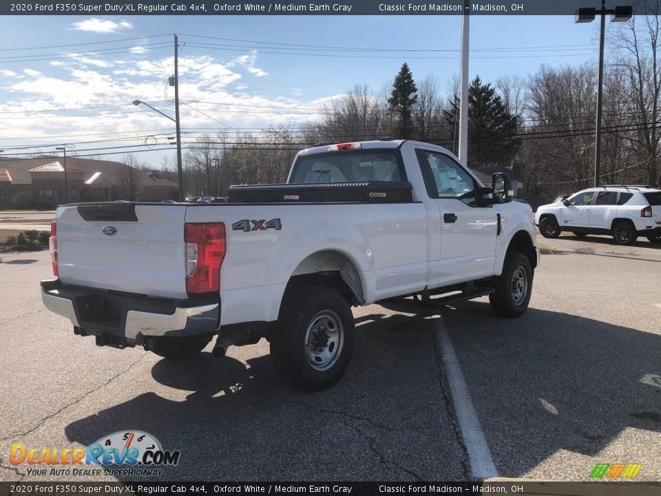 2020 Ford F350 Super Duty XL Regular Cab 4x4 Oxford White / Medium Earth Gray Photo #6
