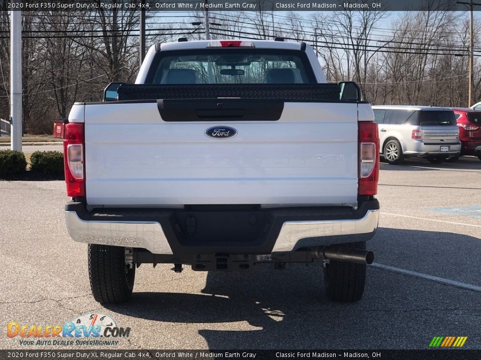 2020 Ford F350 Super Duty XL Regular Cab 4x4 Oxford White / Medium Earth Gray Photo #7