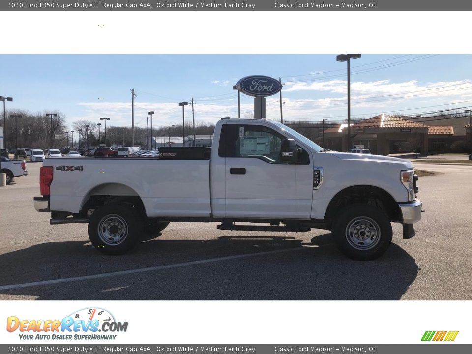 2020 Ford F350 Super Duty XLT Regular Cab 4x4 Oxford White / Medium Earth Gray Photo #6