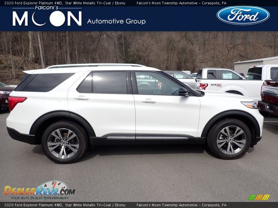2020 Ford Explorer Platinum 4WD Star White Metallic Tri-Coat / Ebony Photo #1