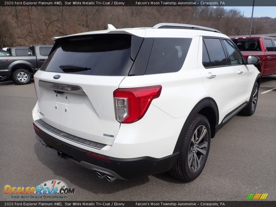 2020 Ford Explorer Platinum 4WD Star White Metallic Tri-Coat / Ebony Photo #2