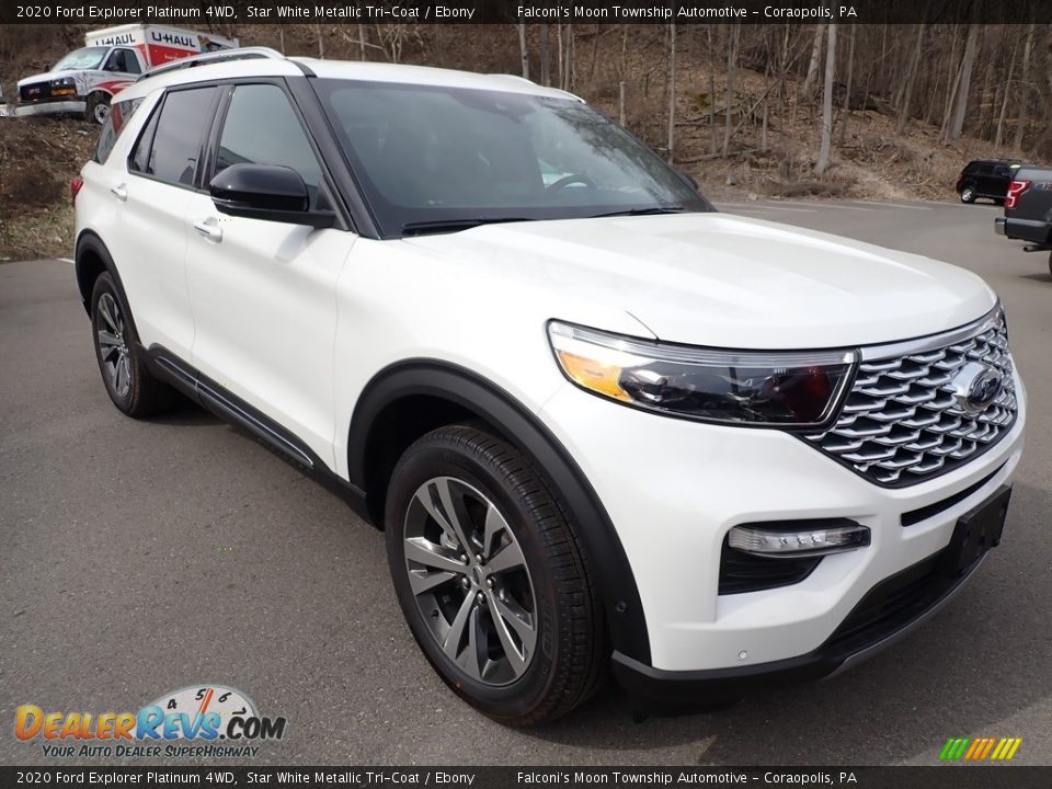 2020 Ford Explorer Platinum 4WD Star White Metallic Tri-Coat / Ebony Photo #3