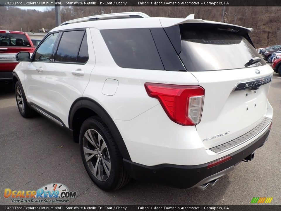 2020 Ford Explorer Platinum 4WD Star White Metallic Tri-Coat / Ebony Photo #5