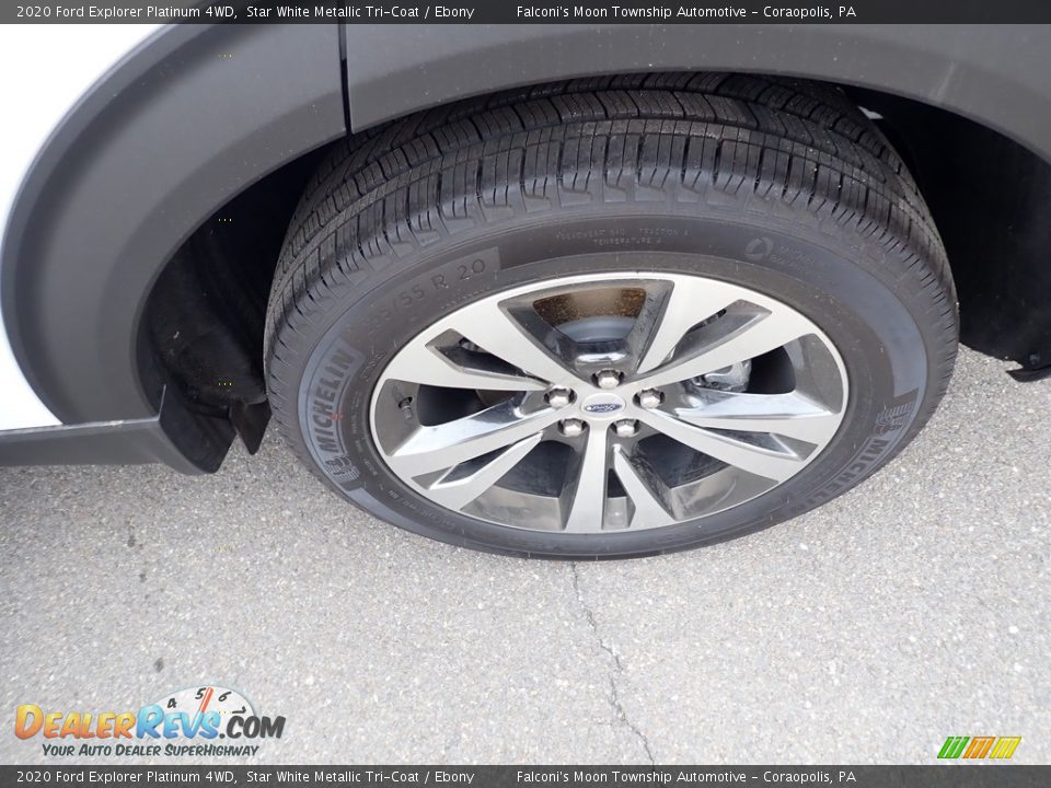 2020 Ford Explorer Platinum 4WD Star White Metallic Tri-Coat / Ebony Photo #6