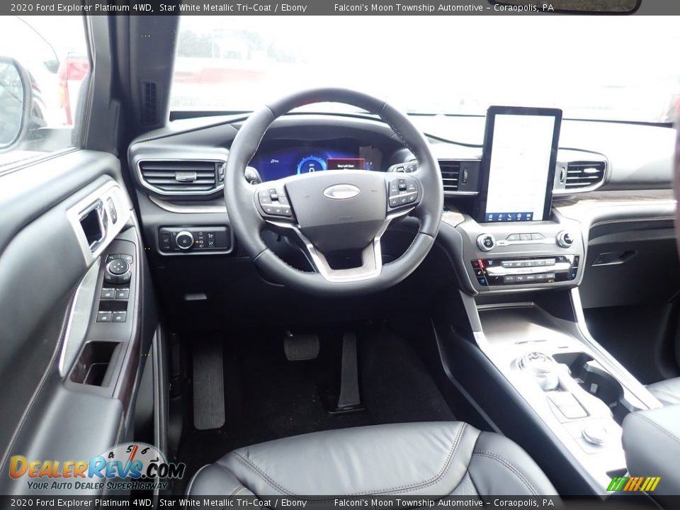 2020 Ford Explorer Platinum 4WD Star White Metallic Tri-Coat / Ebony Photo #8