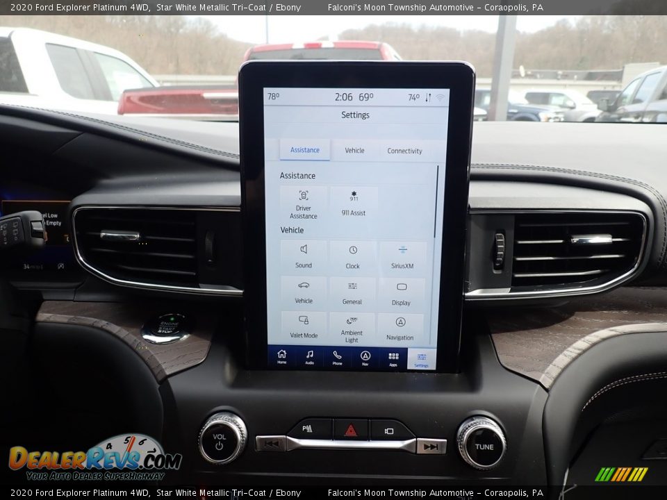 2020 Ford Explorer Platinum 4WD Star White Metallic Tri-Coat / Ebony Photo #13