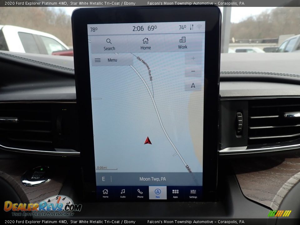 2020 Ford Explorer Platinum 4WD Star White Metallic Tri-Coat / Ebony Photo #14
