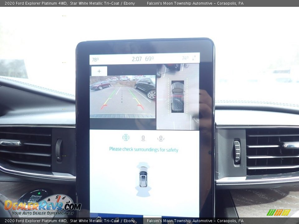 2020 Ford Explorer Platinum 4WD Star White Metallic Tri-Coat / Ebony Photo #15
