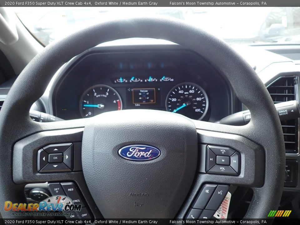 2020 Ford F350 Super Duty XLT Crew Cab 4x4 Oxford White / Medium Earth Gray Photo #15
