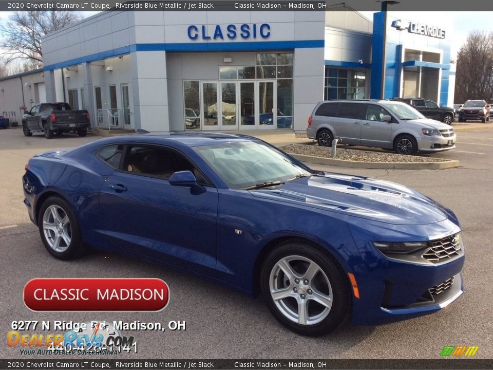 2020 Chevrolet Camaro LT Coupe Riverside Blue Metallic / Jet Black Photo #1