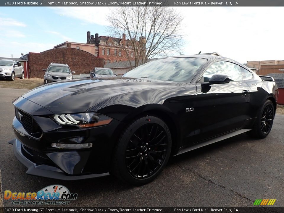 2020 Ford Mustang GT Premium Fastback Shadow Black / Ebony/Recaro Leather Trimmed Photo #6