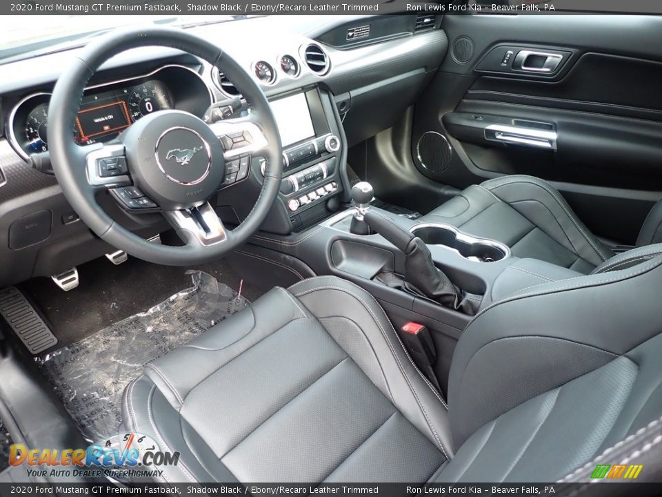 Ebony/Recaro Leather Trimmed Interior - 2020 Ford Mustang GT Premium Fastback Photo #14