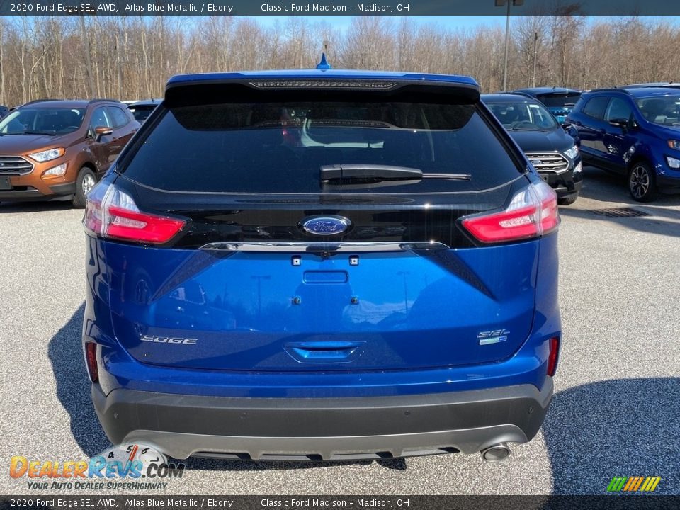 2020 Ford Edge SEL AWD Atlas Blue Metallic / Ebony Photo #3