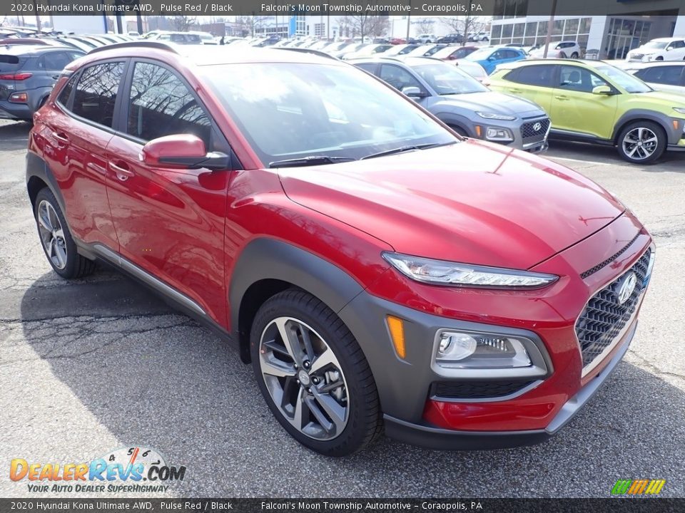 2020 Hyundai Kona Ultimate AWD Pulse Red / Black Photo #3
