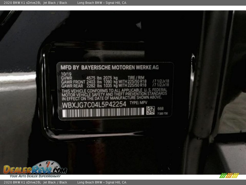 2020 BMW X1 sDrive28i Jet Black / Black Photo #11