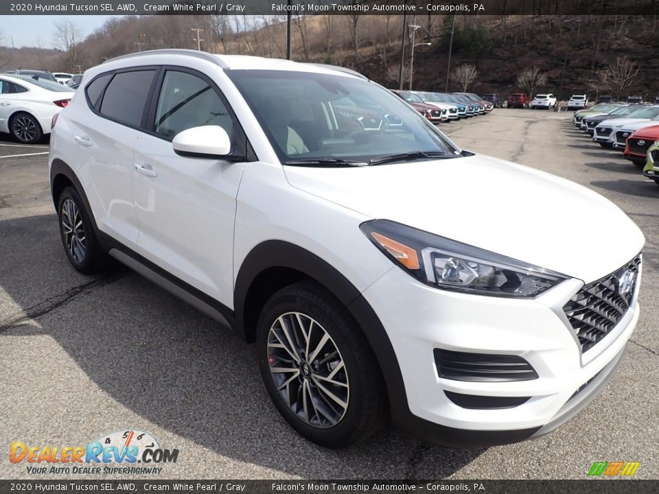 2020 Hyundai Tucson SEL AWD Cream White Pearl / Gray Photo #3