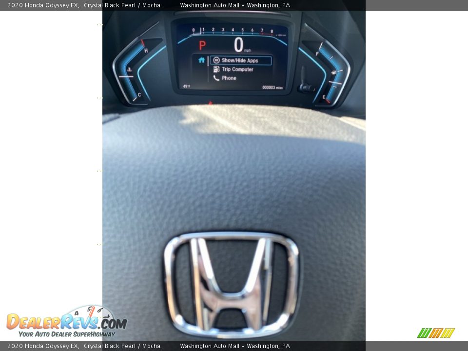 2020 Honda Odyssey EX Crystal Black Pearl / Mocha Photo #28