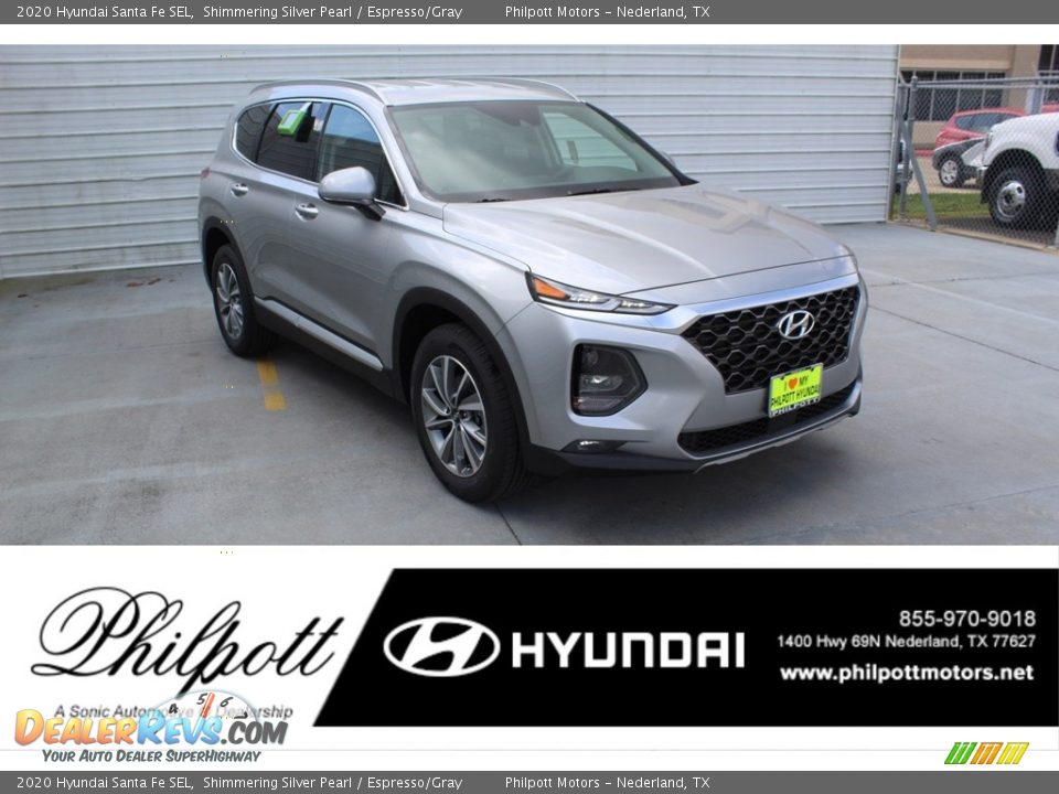 2020 Hyundai Santa Fe SEL Shimmering Silver Pearl / Espresso/Gray Photo #1