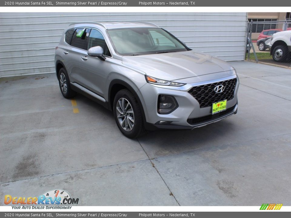 2020 Hyundai Santa Fe SEL Shimmering Silver Pearl / Espresso/Gray Photo #2