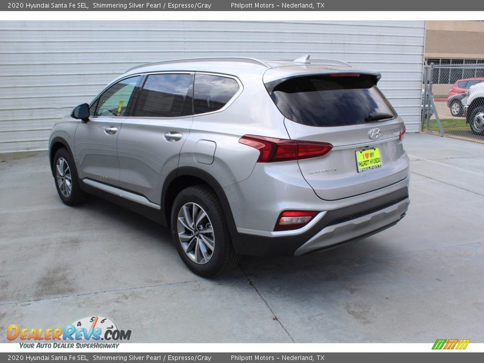 2020 Hyundai Santa Fe SEL Shimmering Silver Pearl / Espresso/Gray Photo #6