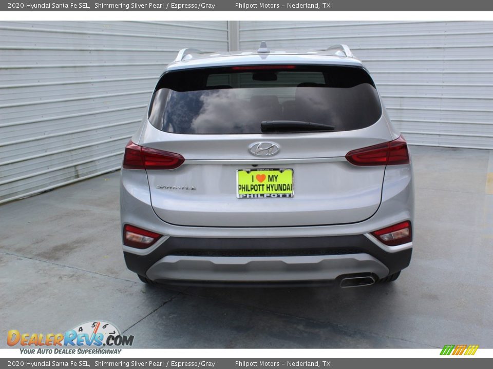 2020 Hyundai Santa Fe SEL Shimmering Silver Pearl / Espresso/Gray Photo #7