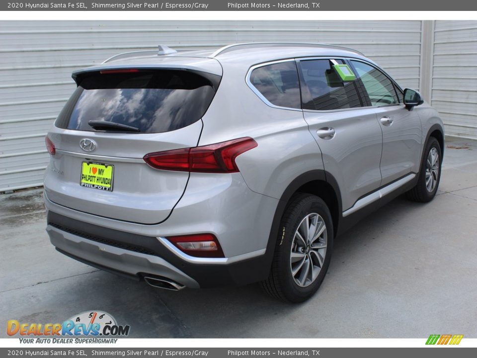 2020 Hyundai Santa Fe SEL Shimmering Silver Pearl / Espresso/Gray Photo #8