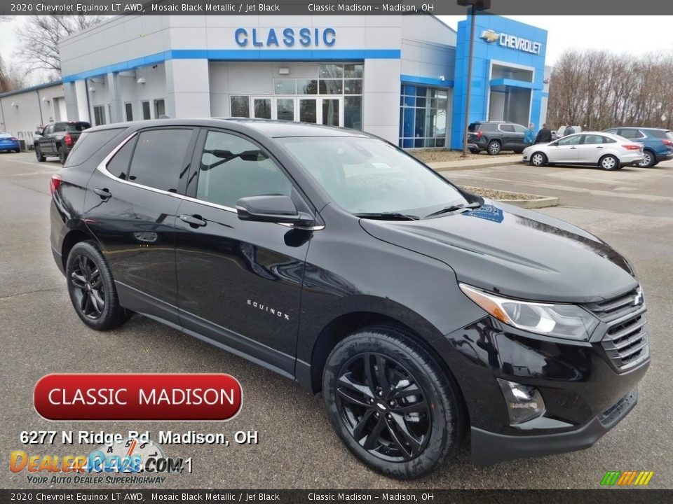 2020 Chevrolet Equinox LT AWD Mosaic Black Metallic / Jet Black Photo #1