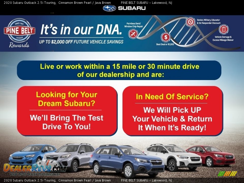 Dealer Info of 2020 Subaru Outback 2.5i Touring Photo #8