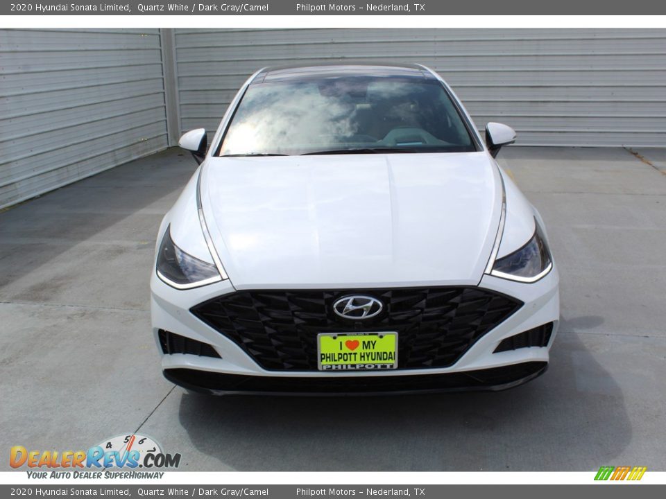 2020 Hyundai Sonata Limited Quartz White / Dark Gray/Camel Photo #3