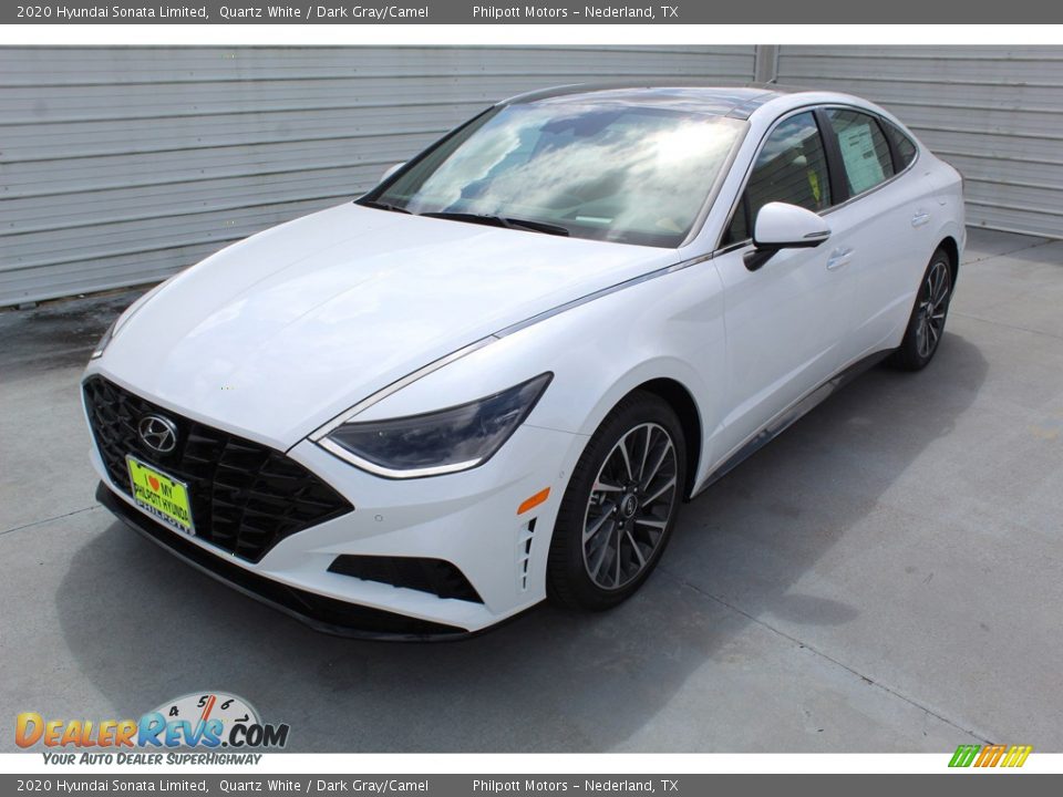 2020 Hyundai Sonata Limited Quartz White / Dark Gray/Camel Photo #4