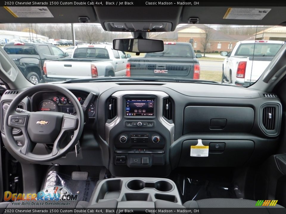 2020 Chevrolet Silverado 1500 Custom Double Cab 4x4 Black / Jet Black Photo #13