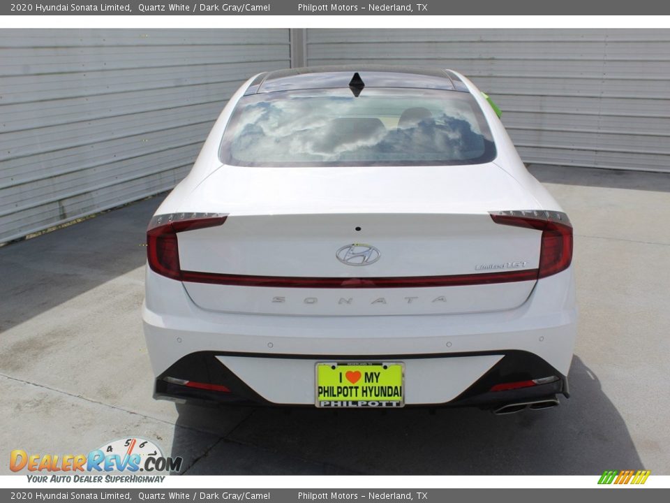 2020 Hyundai Sonata Limited Quartz White / Dark Gray/Camel Photo #7