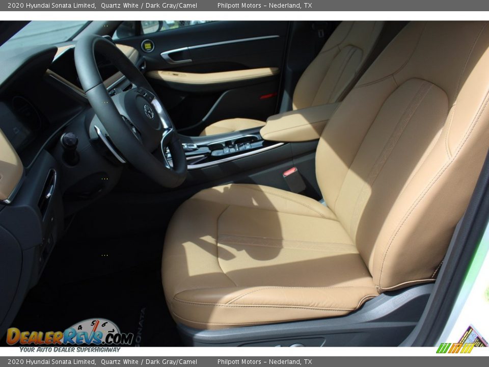 2020 Hyundai Sonata Limited Quartz White / Dark Gray/Camel Photo #10