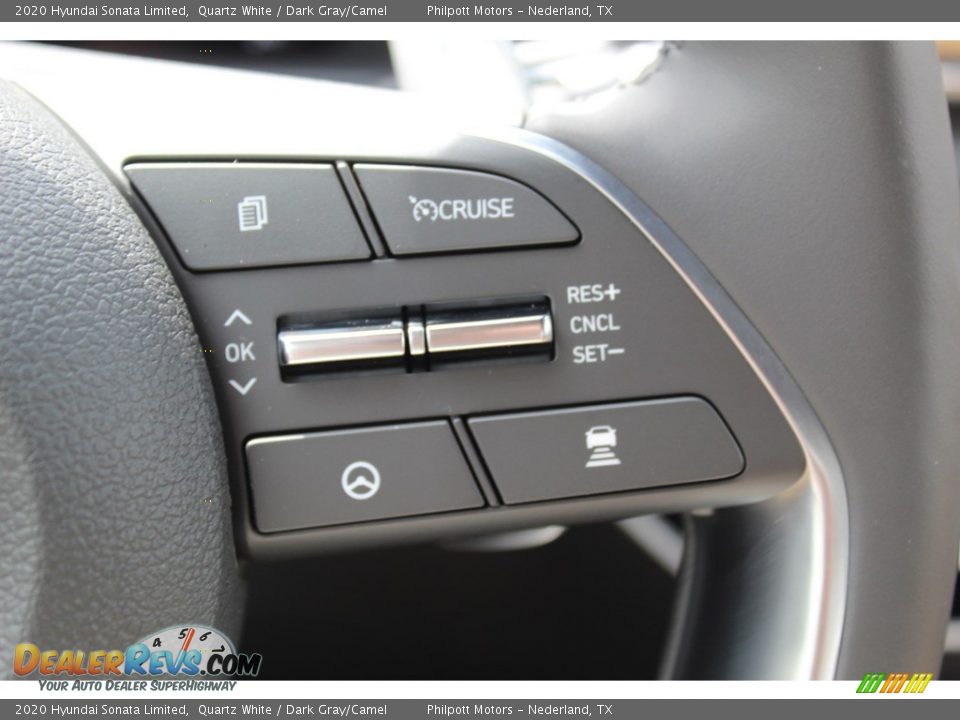 2020 Hyundai Sonata Limited Quartz White / Dark Gray/Camel Photo #12