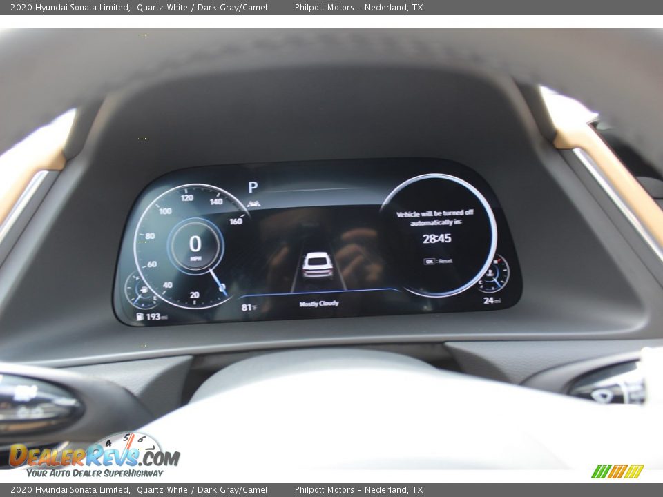 2020 Hyundai Sonata Limited Quartz White / Dark Gray/Camel Photo #13